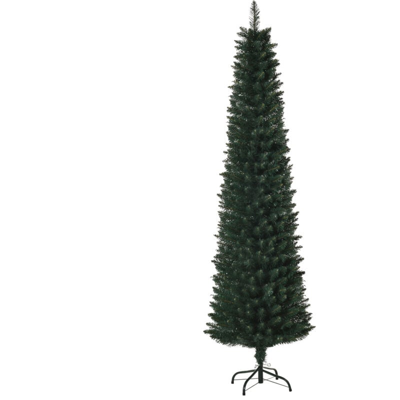 foto del prodotto homcom albero di natale 180cm in pvc e metallo con base pieghevole e 380 rami