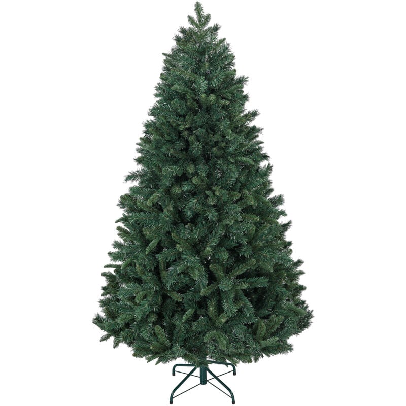 foto del prodotto homcom albero di natale finto 180cm con 1061 rami e base in metallo, verde