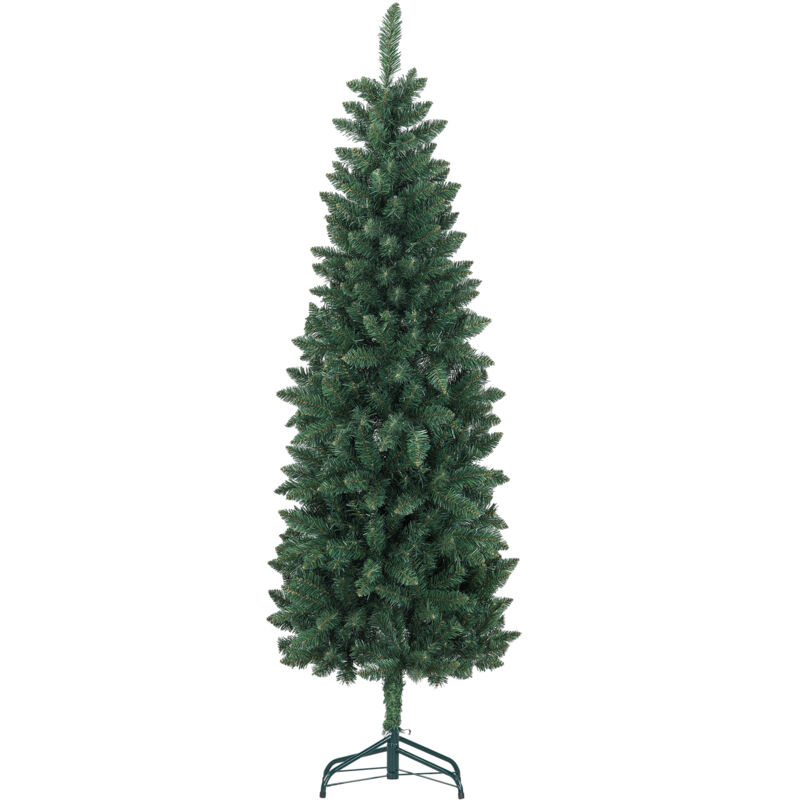 foto del prodotto homcom albero di natale finto 182.88cm con 479 rami alto e stretto verde