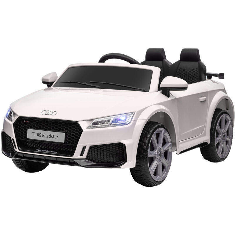 foto del prodotto homcom auto elettrica bambini 3 5 anni audi tt con fari led e telecomando bianco