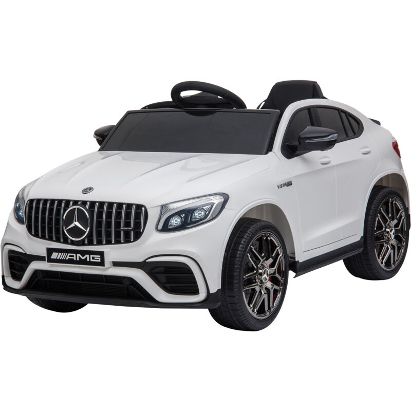 foto del prodotto homcom auto elettrica bambini 3 5 anni mercedes con telecomando e cintura bianco