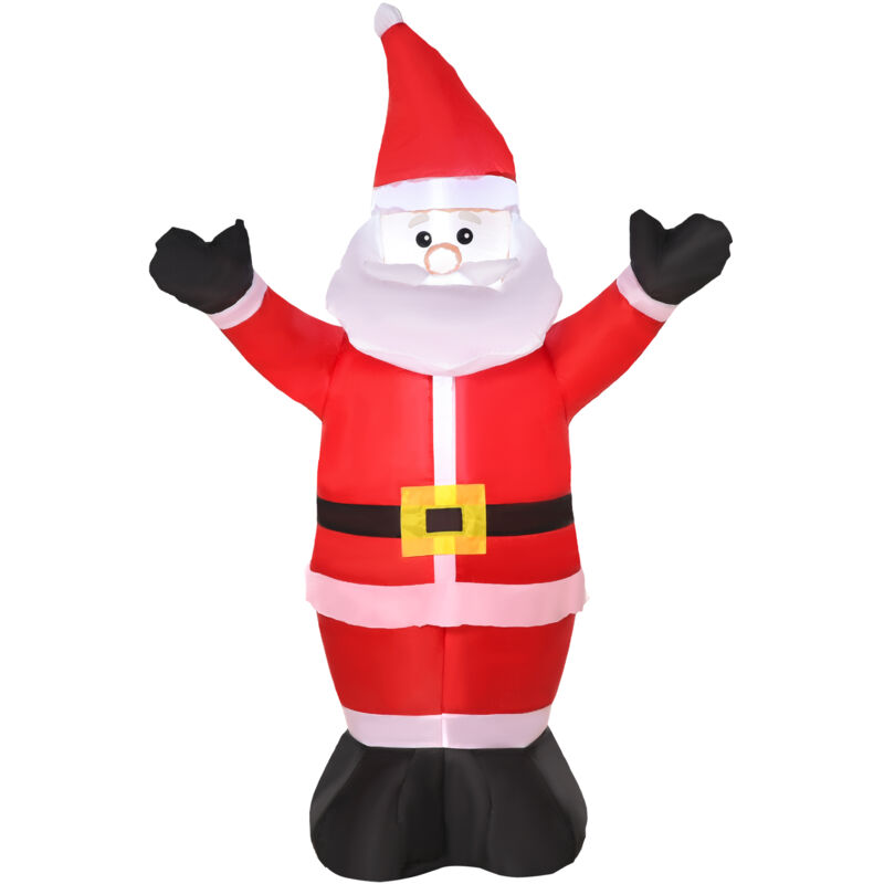 foto del prodotto homcom babbo natale gonfiabile luminoso con luce led altezza 1.2m