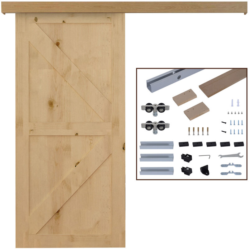 foto del prodotto homcom binario con kit di accessori per porte scorrevoli in mdf