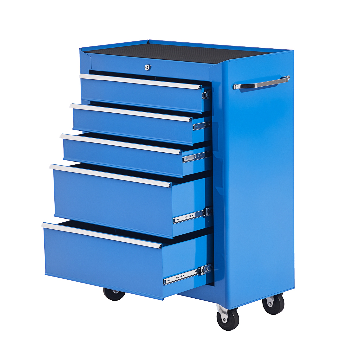 foto del prodotto homcom carrello porta utensili attrezzi attrezzatura con cassettiera azzurro 61.5 x 33 x 82.5cm