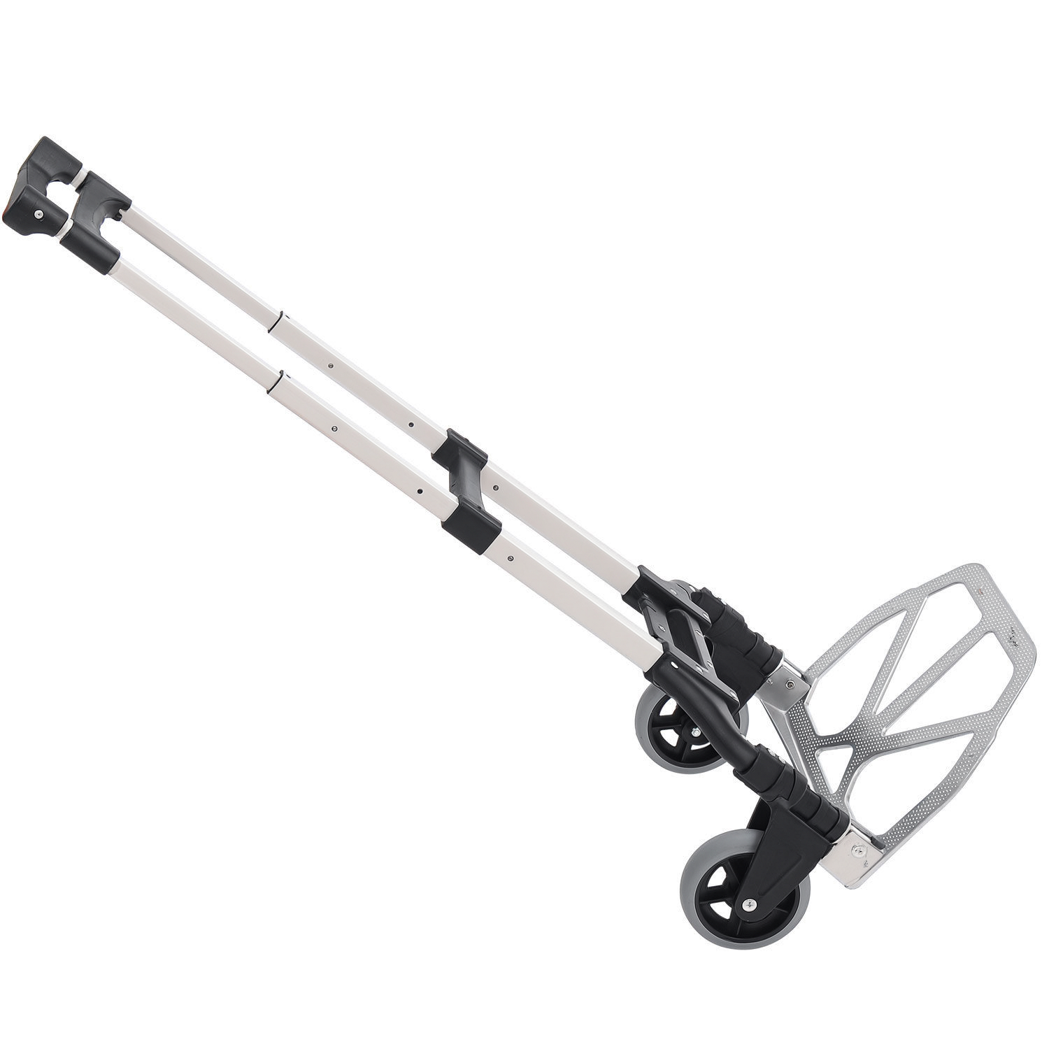 foto del prodotto homcom carrello portapacchi pieghevole max 70kg con maniglie telescopiche e altezza regolabile, 41x38.5x100 cm, argento