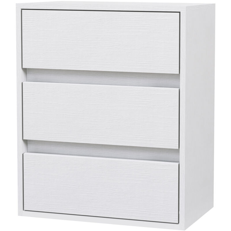 immagine 0 del prodotto homcom cassettiera moderna 3 cassetti in truciolato 40x30x50.5 cm bianco