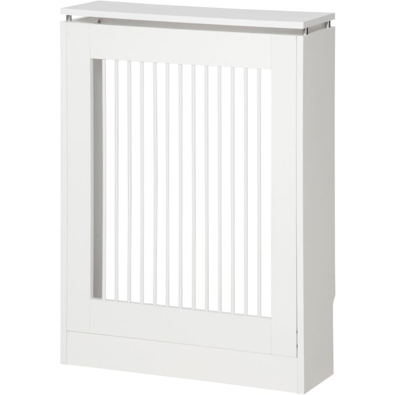 foto del prodotto homcom copricalorifero elegante a doghe per soggiorno e camera da letto bianco
