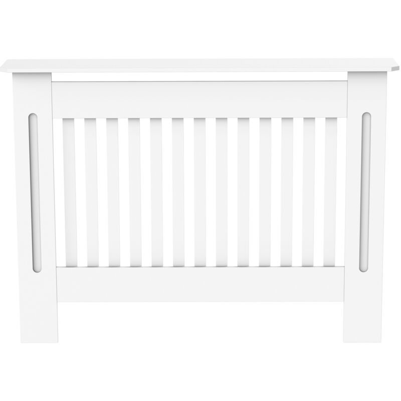 foto del prodotto homcom copritermosifone a doghe in mdf 112x19x81cm bianco