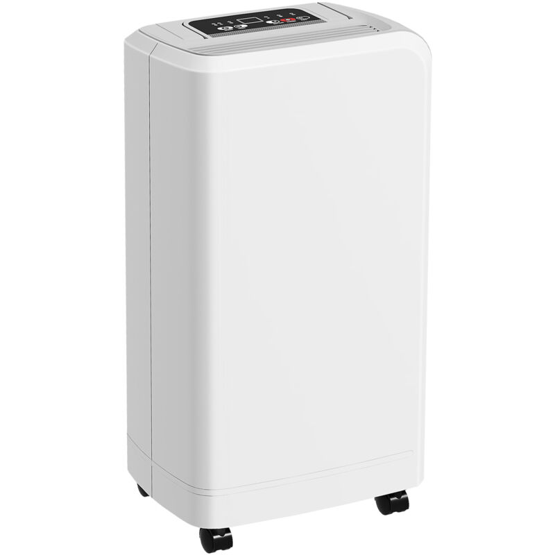 foto del prodotto homcom deumidificatore ambienti 12l con tubo di scarico e timer in abs bianco