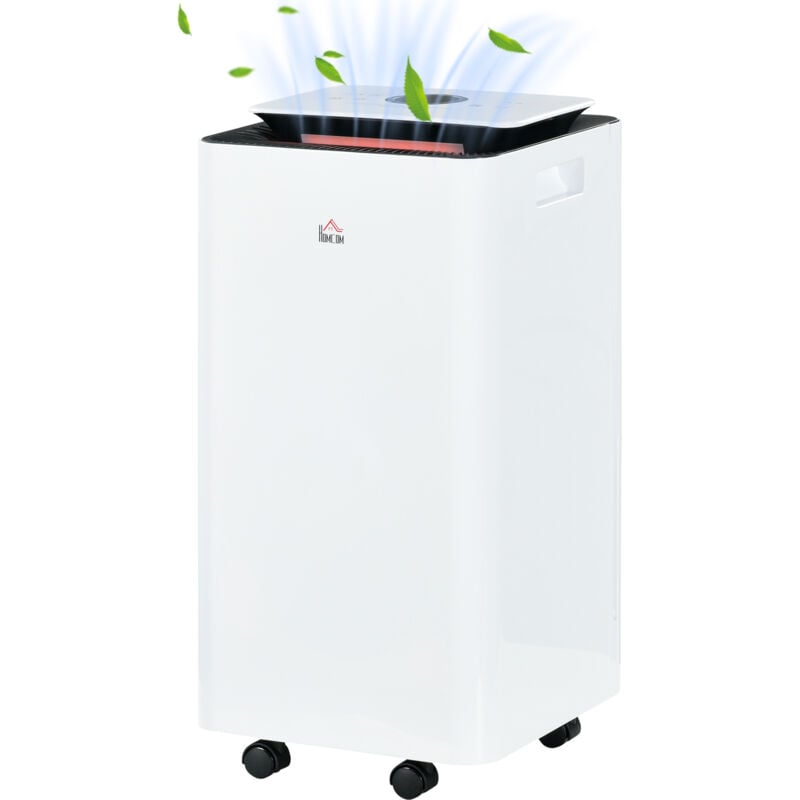 foto del prodotto homcom deumidificatore casa portatile 10l a 2 velocit , 5 modalit e timer 24h