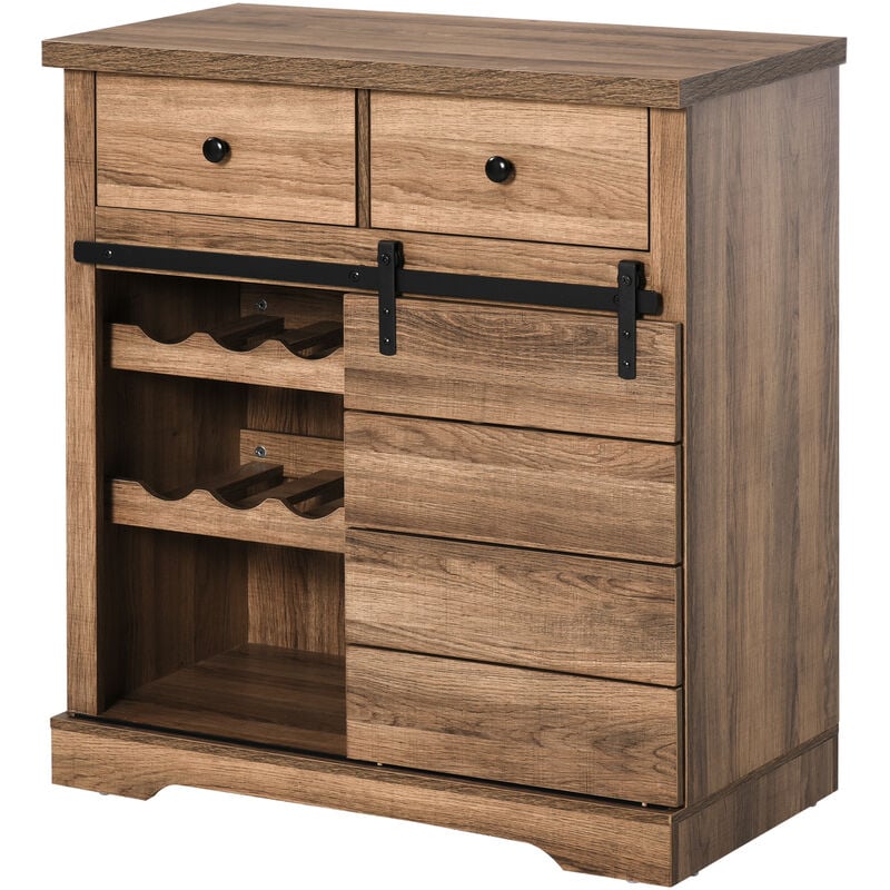 foto del prodotto homcom dispensa credenza da cucina in stile industriale vintage