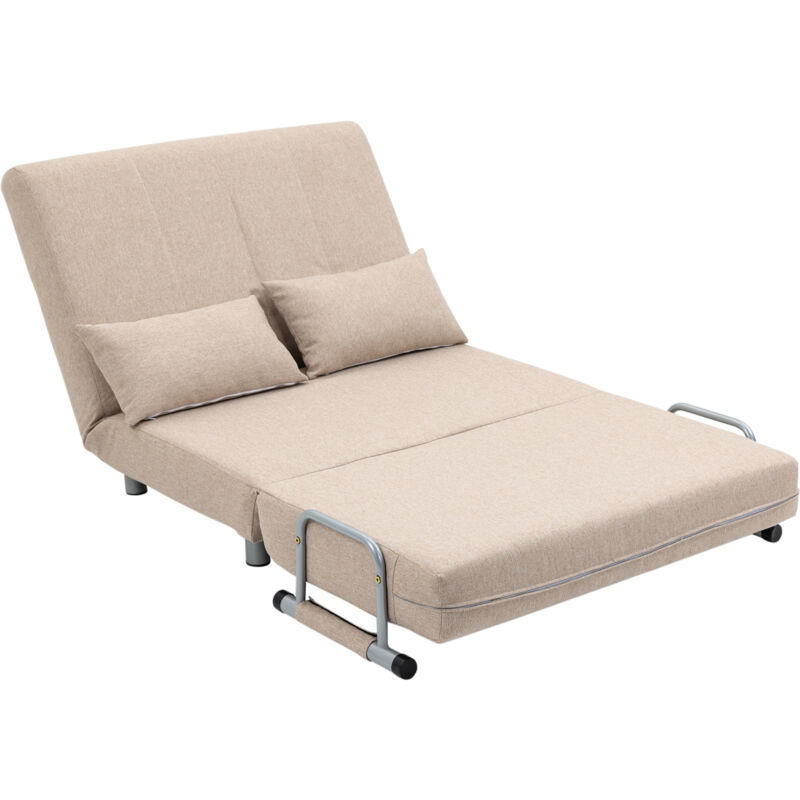 foto del prodotto homcom divano letto 2 posti, letto 1 piazza schienale regolabile 102x82x81cm