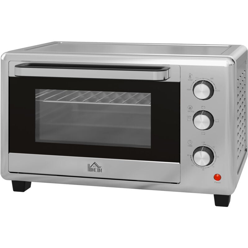 foto del prodotto homcom forno elettrico con 3 funzioni di cottura timer e temperatura regolabile