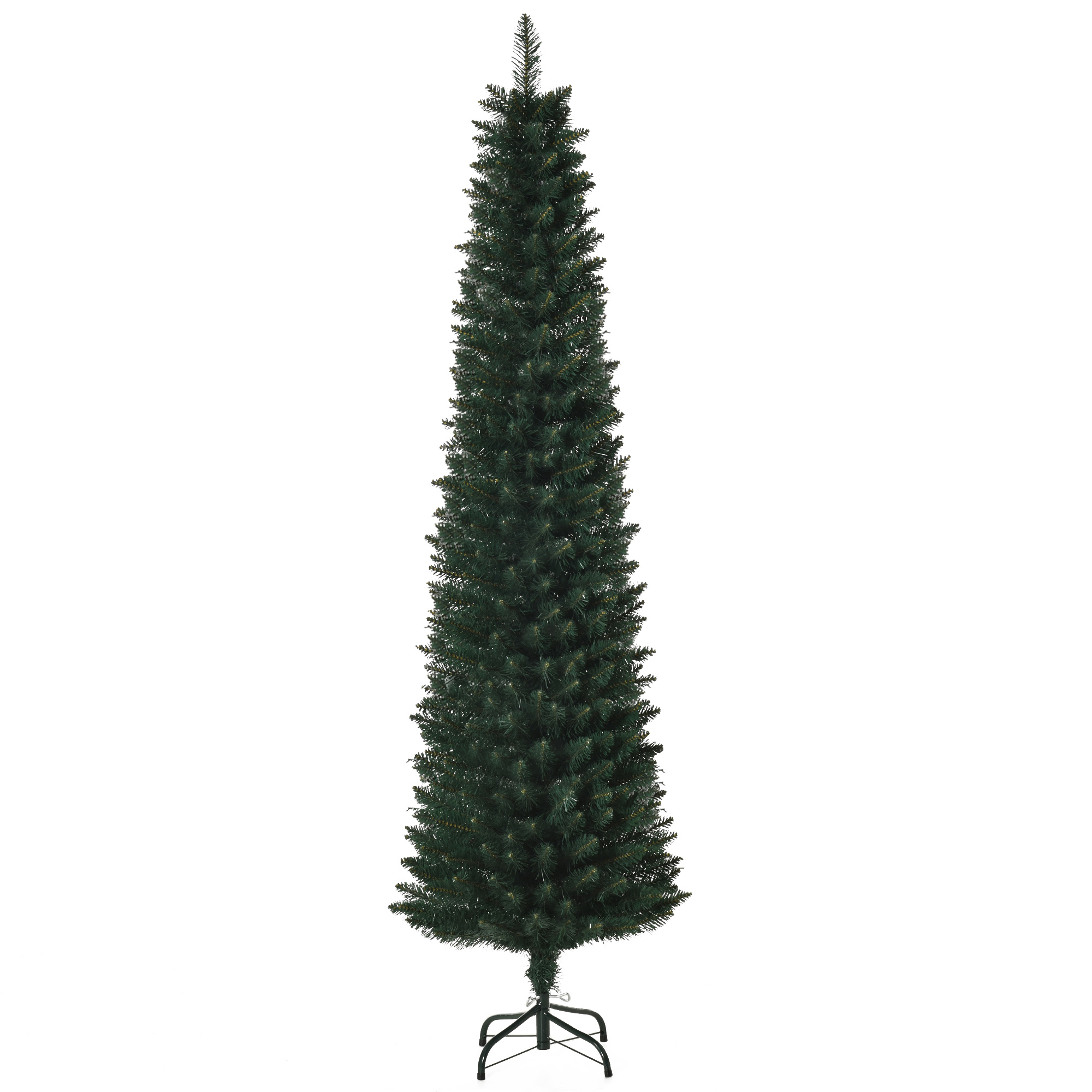 foto del prodotto homcom homcm albero di natale artificiale alto con base pieghevole, 380 rami, in pvc e metallo, 56x1800cm, verde aosom