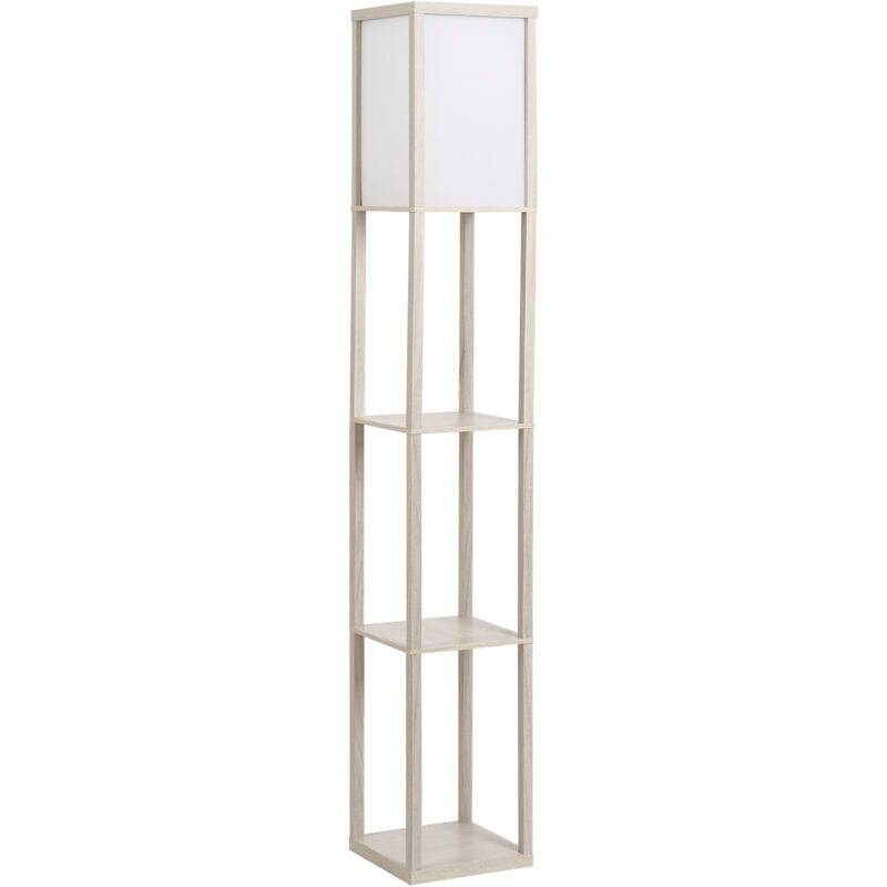 foto del prodotto homcom lampada moderna potenza 40w attacco e27 3 mensole integrate 26x26x160cm