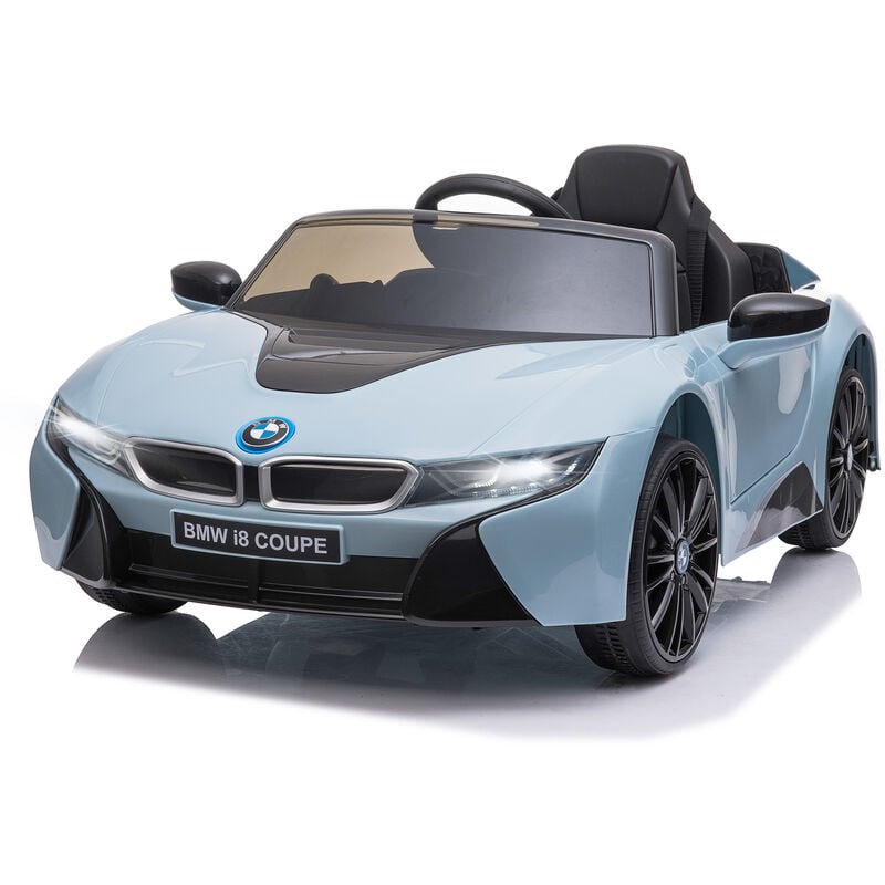 foto del prodotto homcom macchinina elettrica bmw per bambini con telecomando e lettore mp3, blu