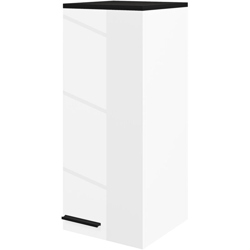 foto del prodotto homcom mobile bagno pensile 3 ripiani e mensole regolabili 30x32x73cm bianco