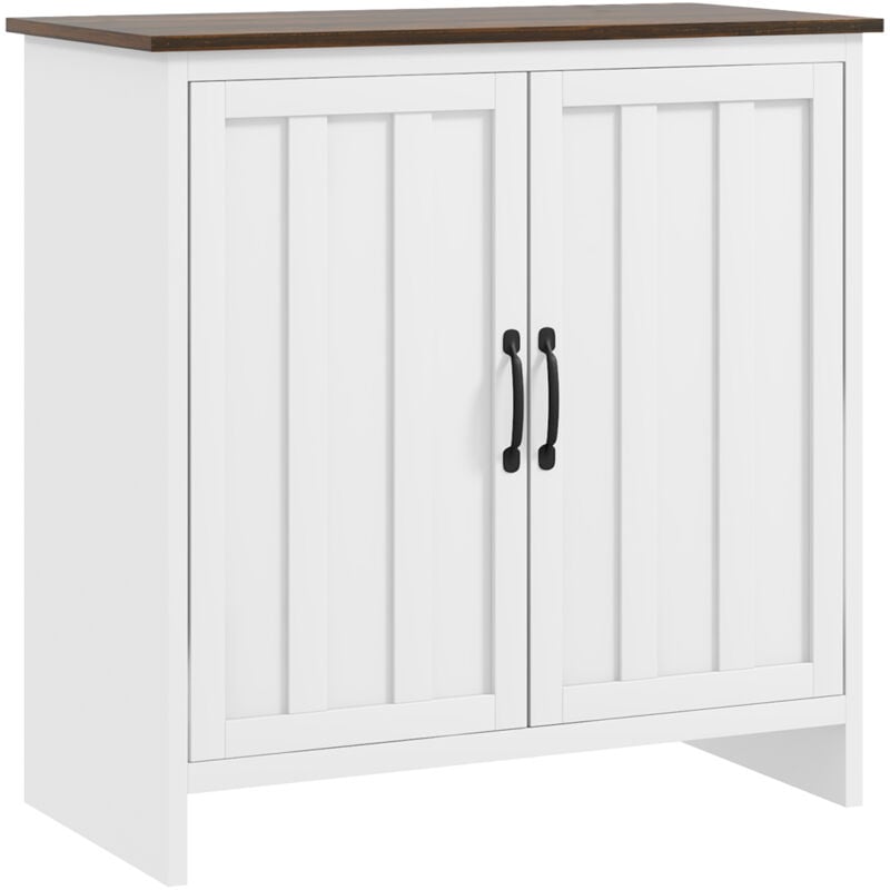 foto del prodotto homcom mobile cucina moderno 2 ante con ripiano regolabile in legno bianco