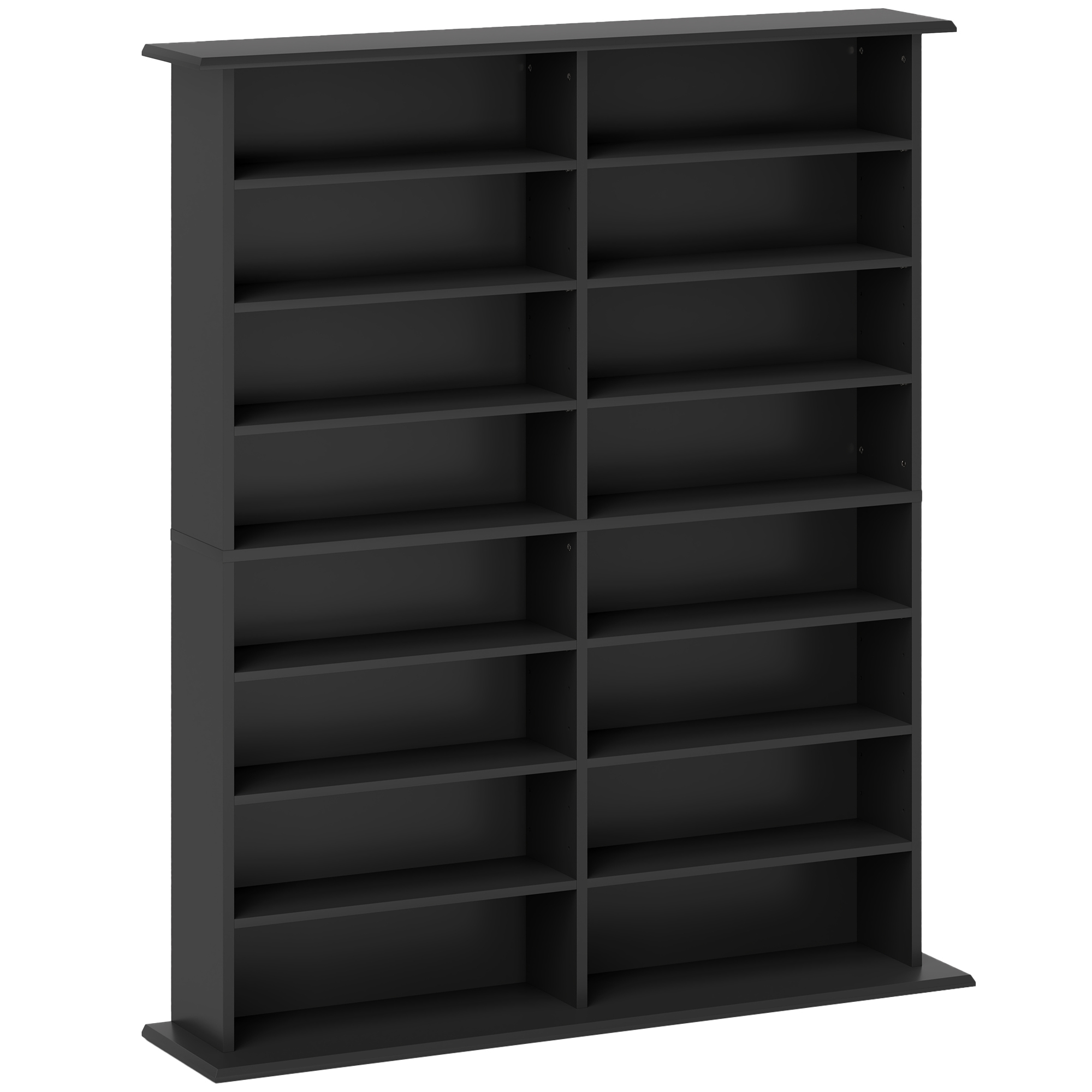 foto del prodotto homcom mobile libreria porta cd a 16 ripiani dal design moderno in legno, 106.5x24x123.7 cm, nero