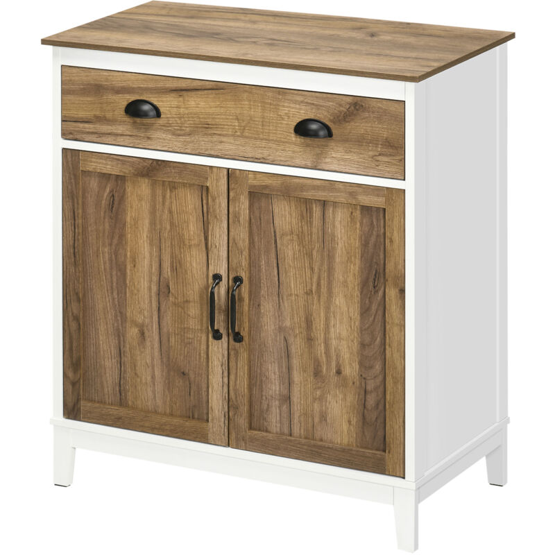 foto del prodotto homcom mobile moderno 78.5x39x89.4cm bianco con armadietto e cassetto