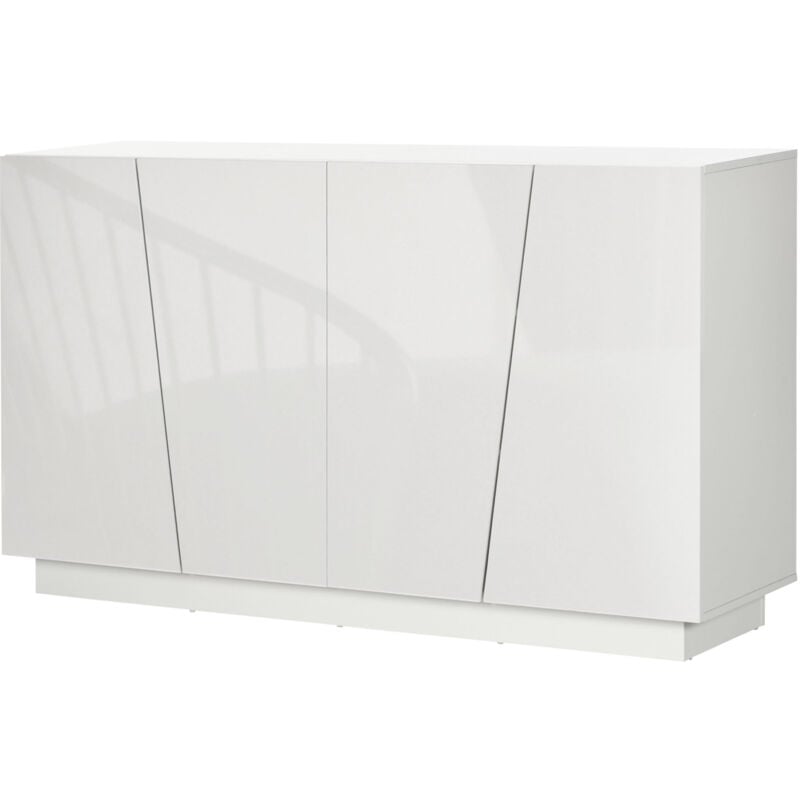 foto del prodotto homcom mobile moderno a 5 livelli in truciolato bianco con base rialzata