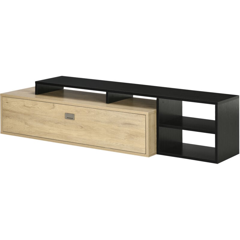 foto del prodotto homcom mobile tv basso con ripiano rimovibile in mdf per soggiorno e camera