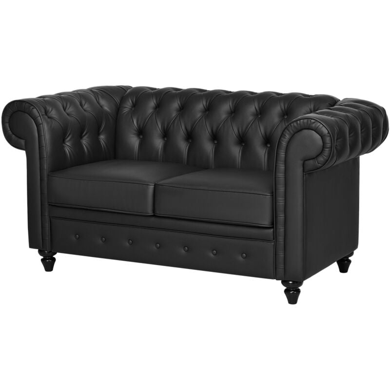 foto del prodotto homcom moderno divano due posti stile chesterfield in pu 160x84x80 cm
