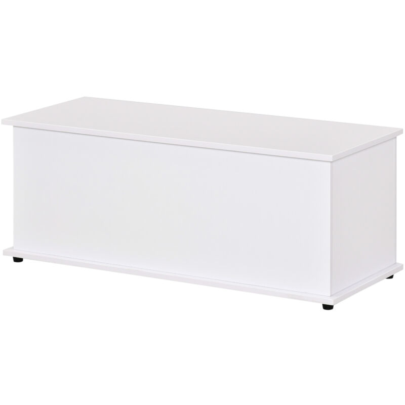 foto del prodotto homcom panca contenitore multiuso legno per camera ingresso bianco 100x40x40cm