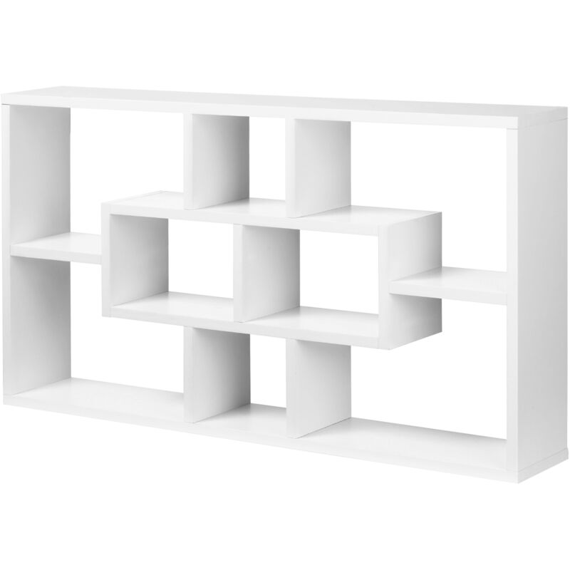 foto del prodotto homcom pensile libreria da parete 8 vani in 3 diverse dimensioni 85x14.5x47.5