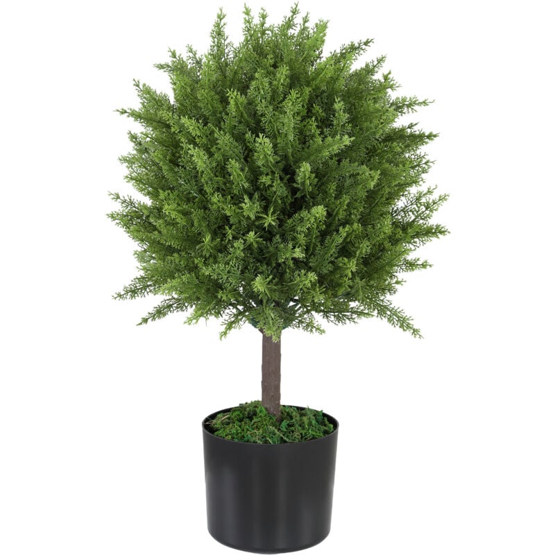 foto del prodotto homcom pianta artificiale alberello di cedro con vaso incluso alta 55cm