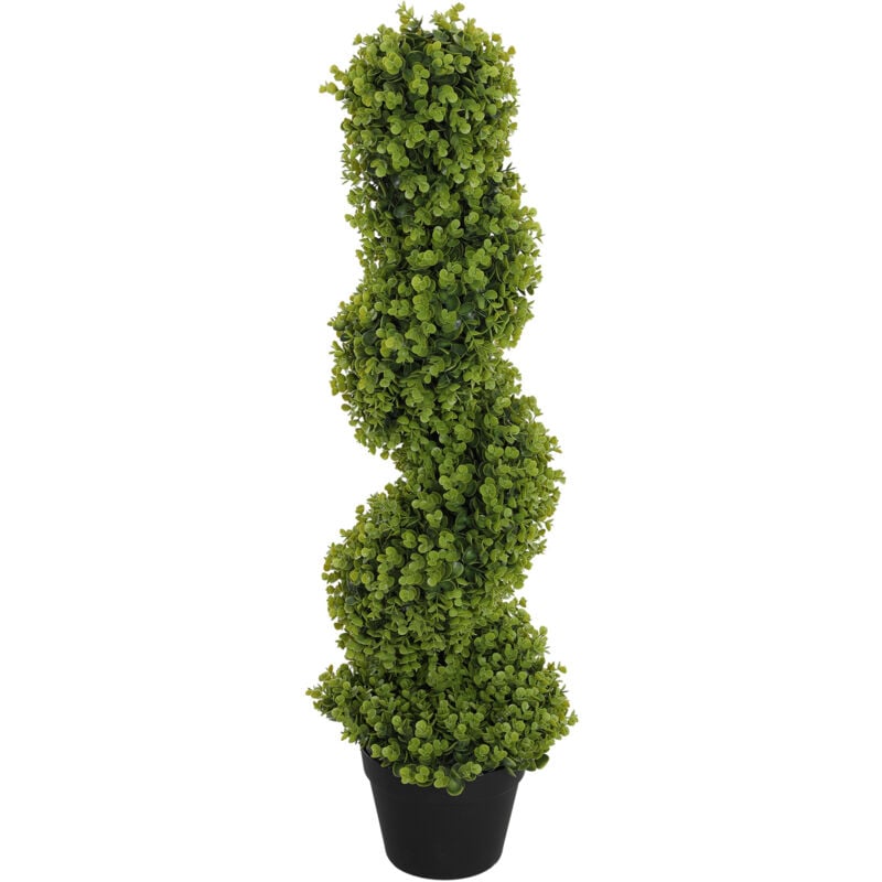 foto del prodotto homcom pianta artificiale di eucalipto a spirale con vaso incluso alta 90 cm