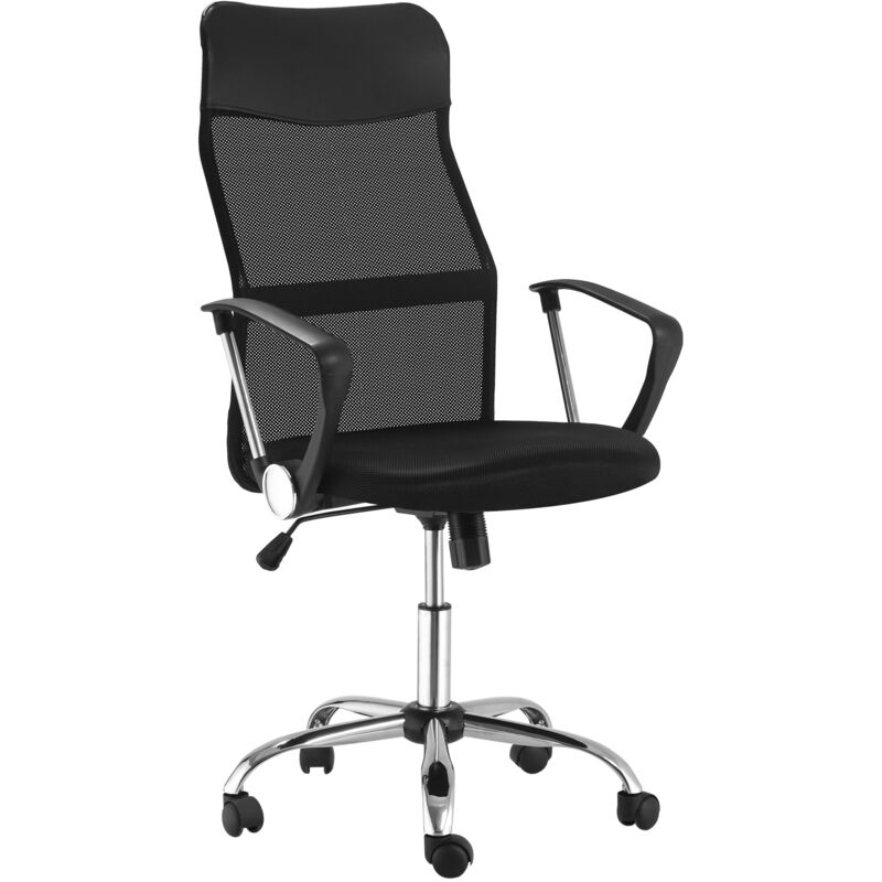 foto del prodotto homcom sedia da ufficio ergonomica con ruote altezza regolabile schienale a rete