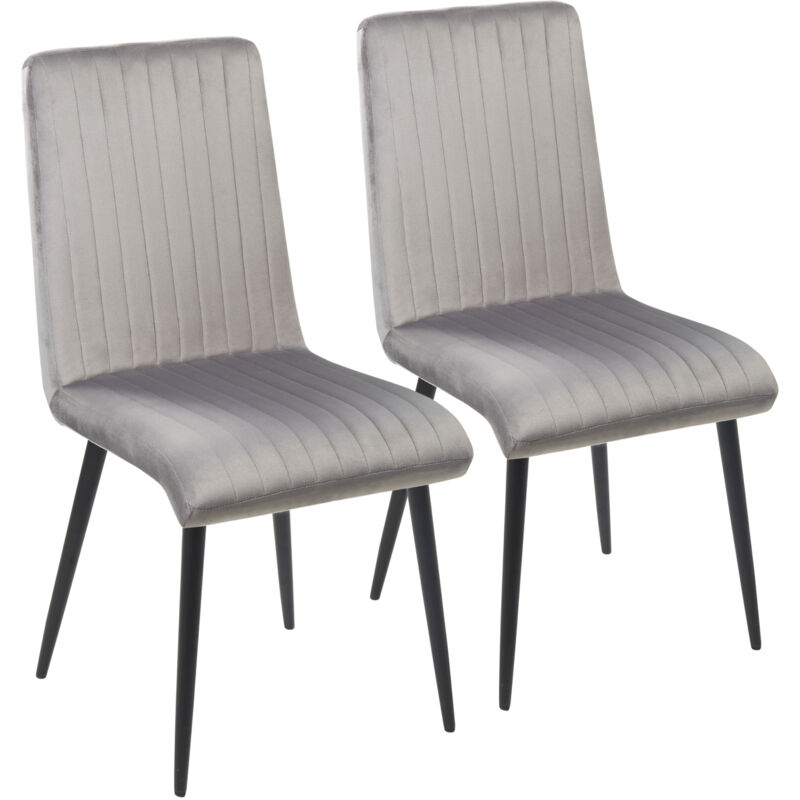 foto del prodotto homcom sedie moderne da cucina set 2 pezzi con design salvaspazio grigio nero