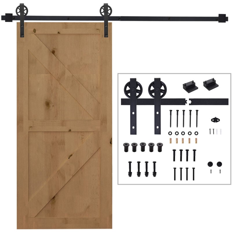 immagine 0 del prodotto homcom set accessori binario spessore 34 40mm per installazione porta