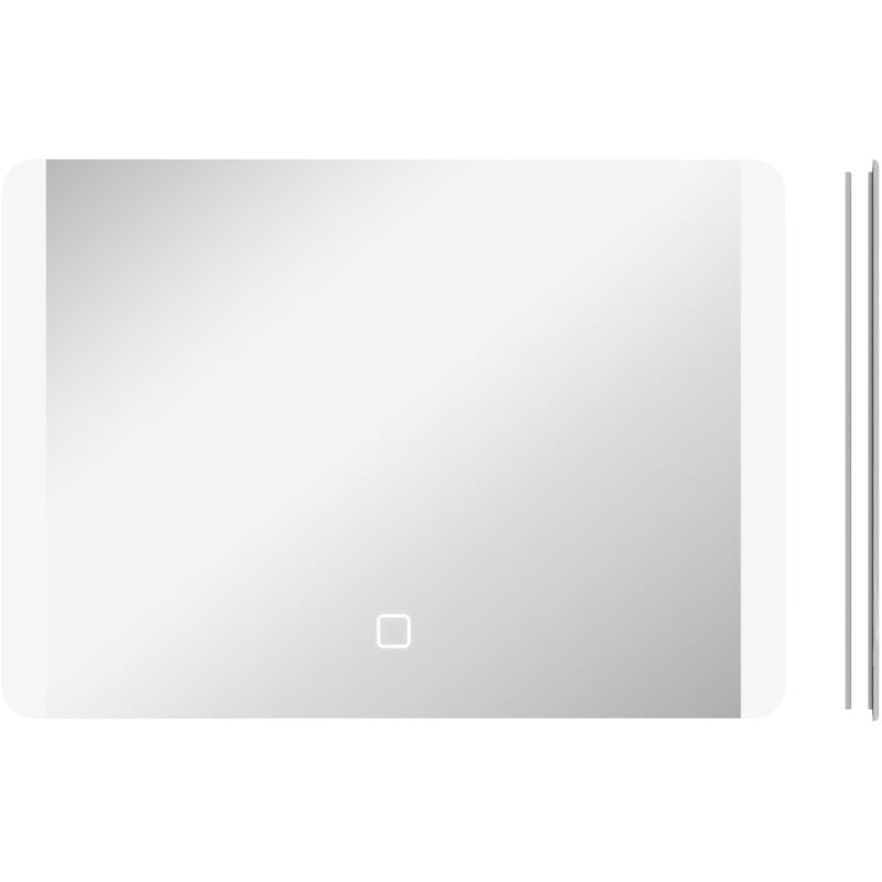 foto del prodotto homcom - specchio bagno touch antiappannamento con led a 3 temperature 70x50cm
