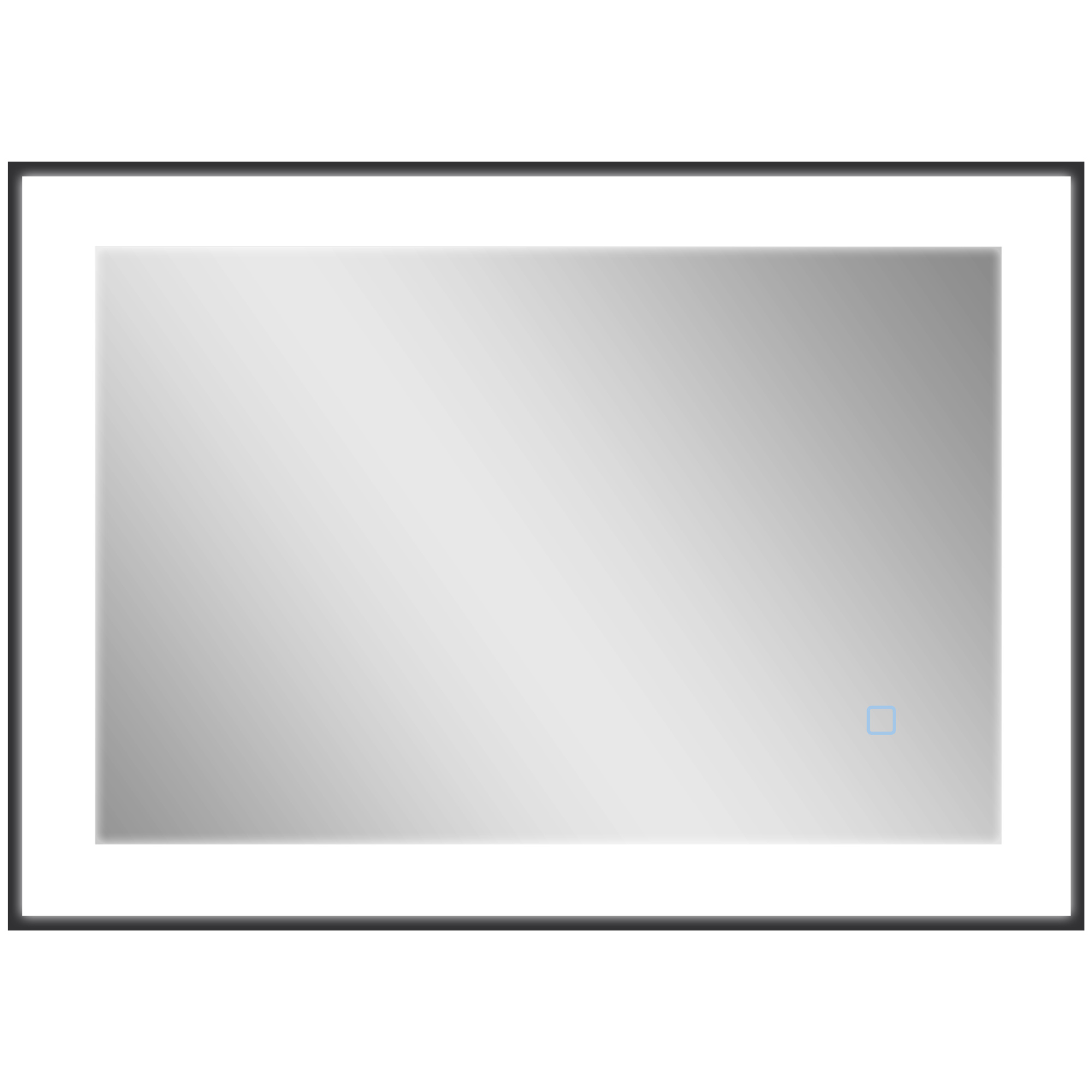 foto del prodotto homcom specchio da bagno illuminato a led con colore e temperatura regolabile e cornice in alluminio, 70x3x50 cm, nero