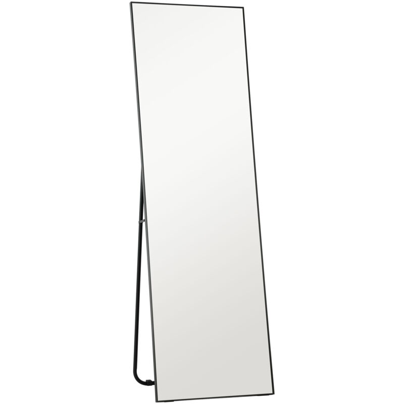 foto del prodotto homcom specchio da terra figura intera autoportante o da appoggio 40x150 cm nero