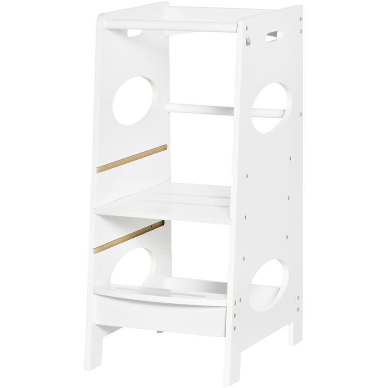 foto del prodotto homcom torre montessoriana tower per bambini in mdf altezza regolabile