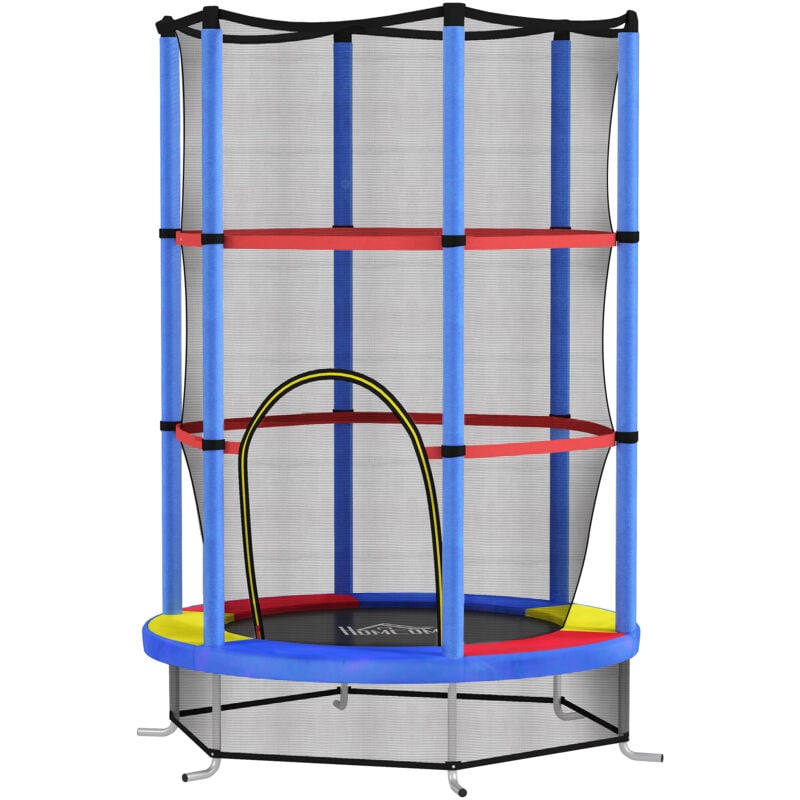 foto del prodotto homcom trampolino elastico per bambini 3 6 anni con 3 ingressi multicolore