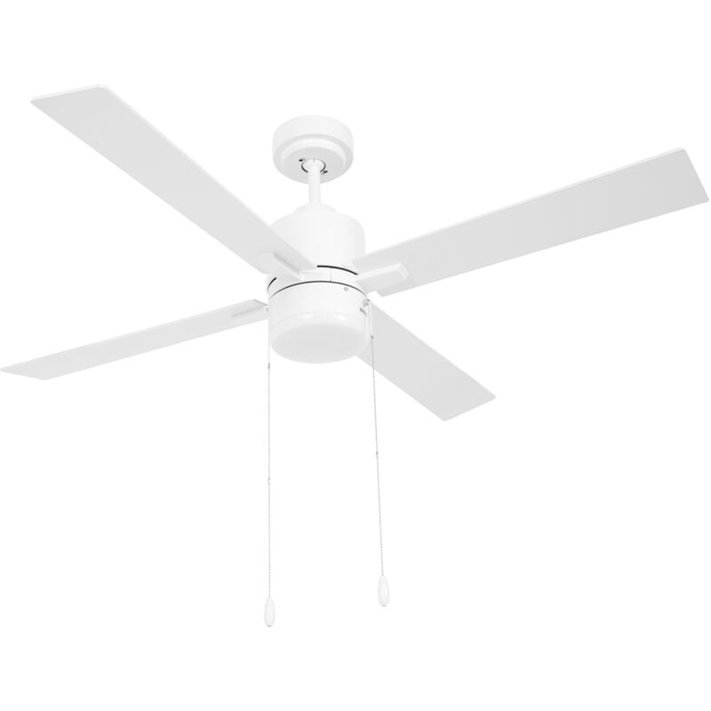 foto del prodotto homcom ventilatore da soffitto 3 velocit luce led e motore reversibile bianco