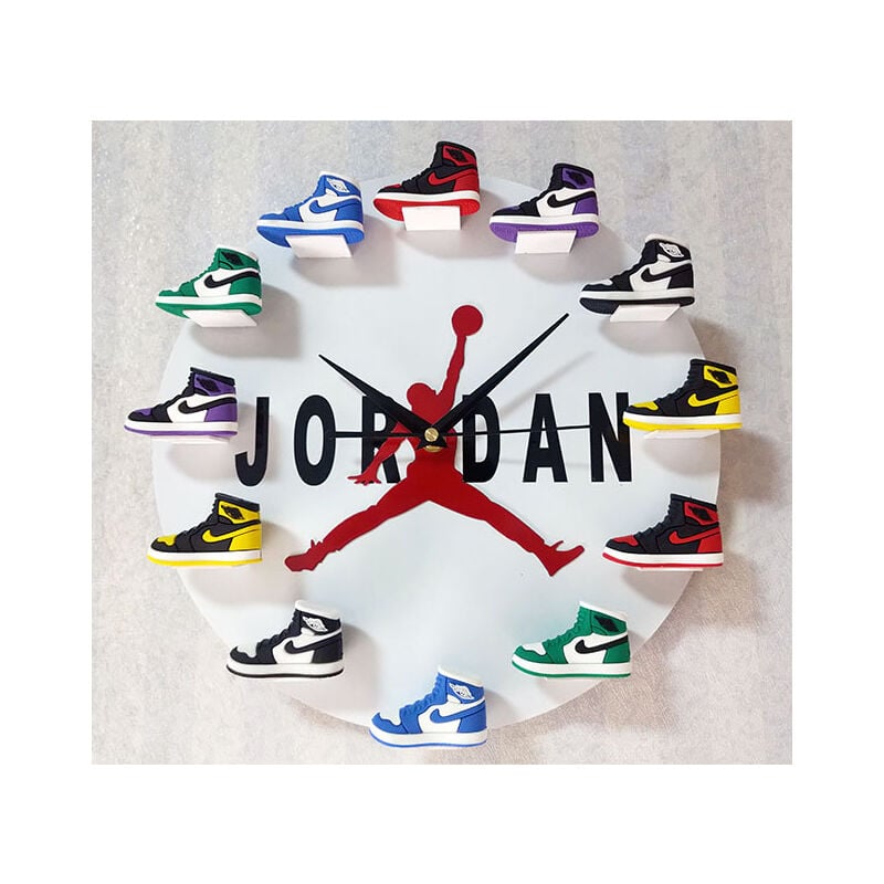 foto del prodotto home 30cm aj1 12 orologio da parete, quadrante per casa, soggiorno, camera da letto, ufficio, caffetteria, bar, arredamento jordan ulisem