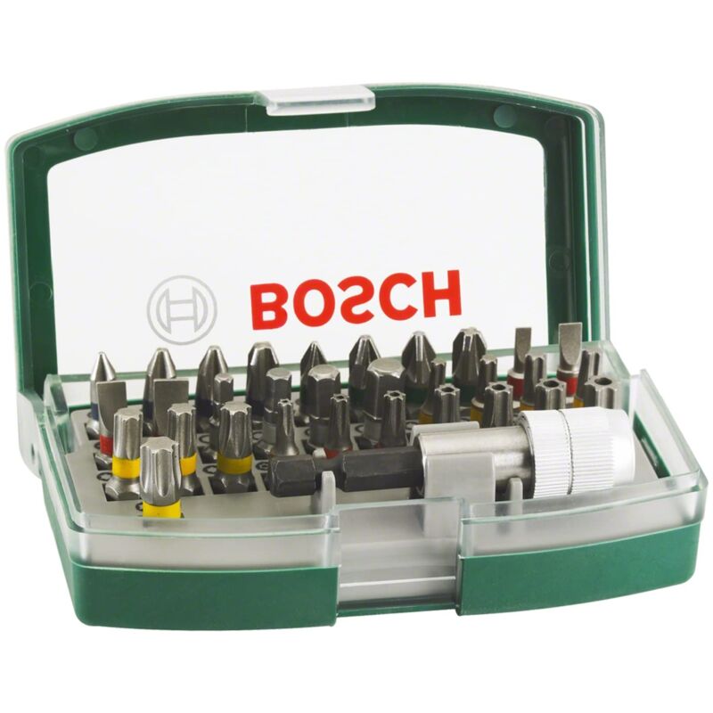foto del prodotto home and garden 2607017063 rainbow set 32 inserti avvitamento, verde, confezione da 1 bosch