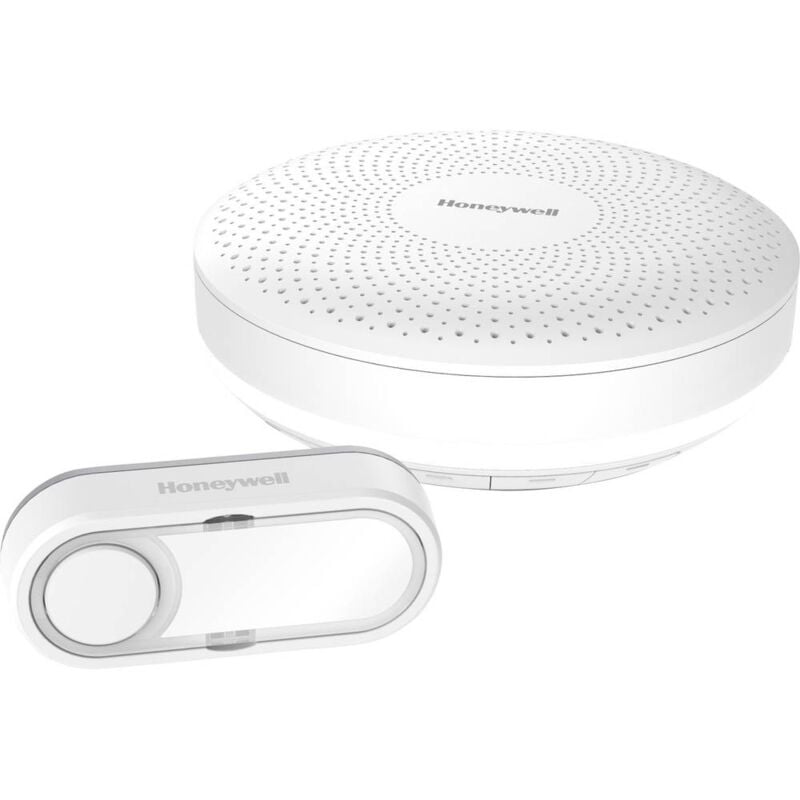 foto del prodotto home dcr313s dcr313s kit completo campanello senza fili con targhetta per nome, bianco honeywell