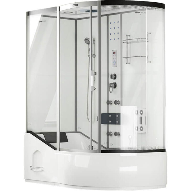 foto del prodotto home deluxe box doccia con vasca allin 2in1 display laterale destra, colore bianco