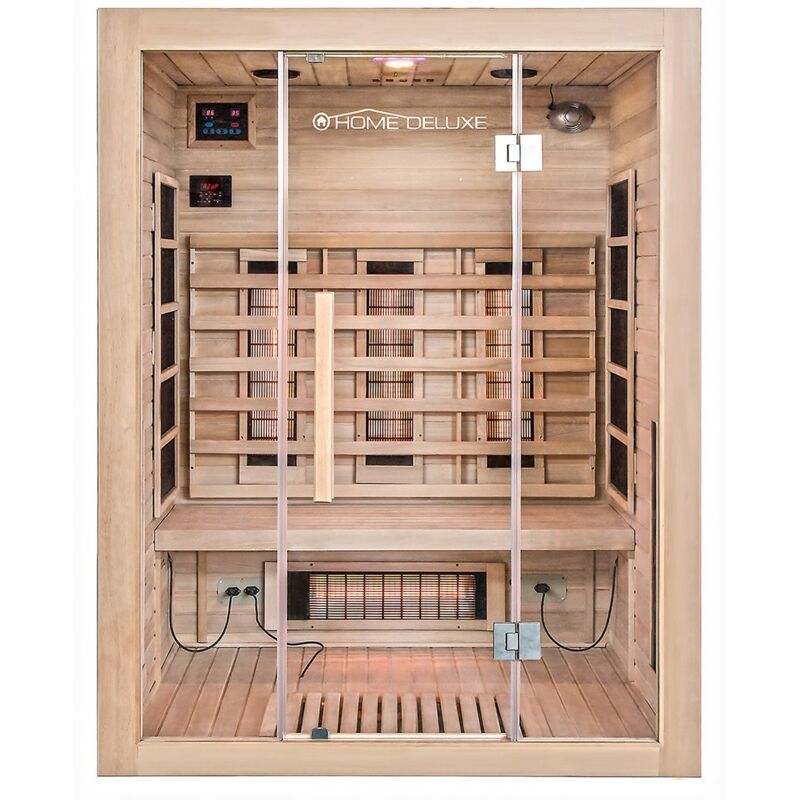 foto del prodotto home deluxe cabina a infrarossi con radiatore a spettro completo sahara l 150 x 120 cm per 3 persone