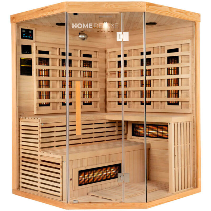 foto del prodotto home deluxe cabina a infrarossi con radiatore a spettro completo sahara xxl 150 x 150 cm per 4 persone