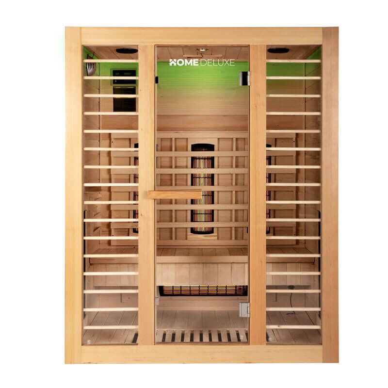 foto del prodotto home deluxe - cabina a infrarossi redsun deluxe l - 153 x 110 cm per 3 persone