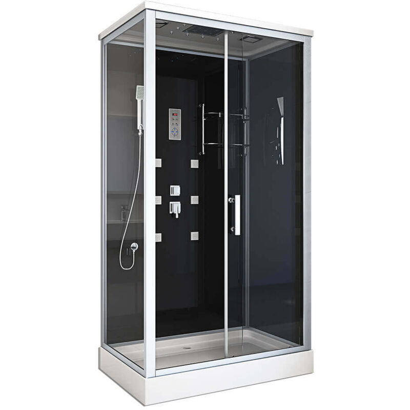 foto del prodotto home deluxe cabina doccia con illuminazione a led wave xl 120 x 80 cm