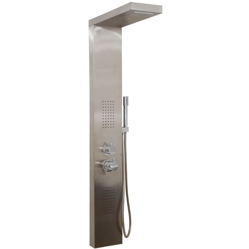 foto del prodotto home deluxe colonna doccia con soffione a pioggia cascata acciaio inox colore argento