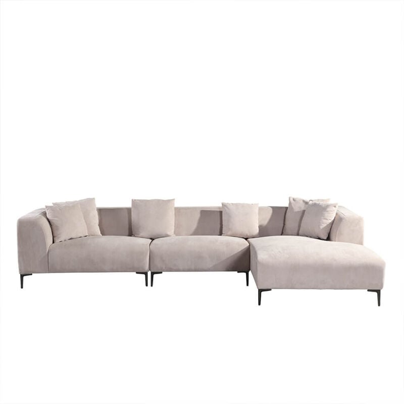foto del prodotto home deluxe divano angolare torino 344 x 178 cm beige display laterale destra